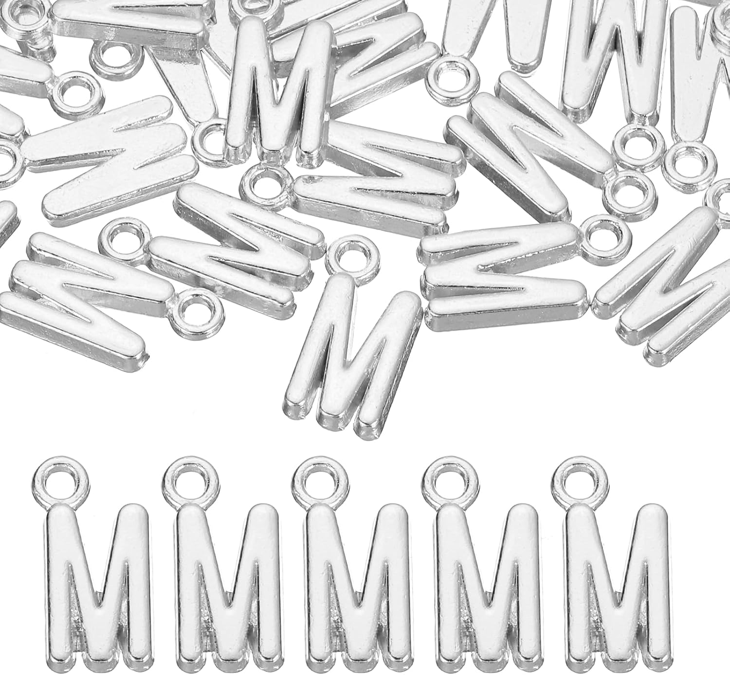 uxcell Letter Charm, Alloy Letter Initial Alphabet Charm for DIY Crafts Jewelry Making Bracelet Earrings Necklace