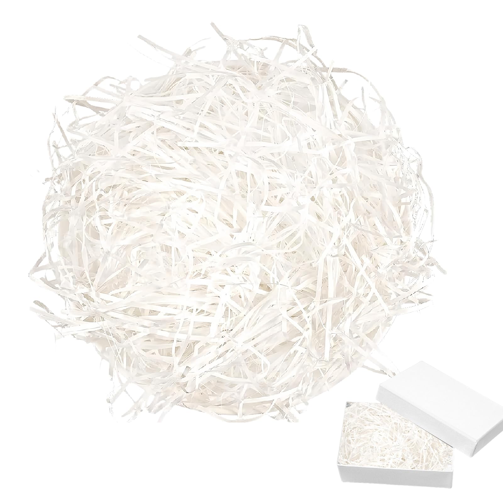 300g White Shredded Tissue Paper For Gift Boxes, Shredded Paper For Gift Boxes White Tissue Paper, Hamper Filling, Hamper Box for Valentine's Day Birthday Gift Decorations DIY Gift Packaging