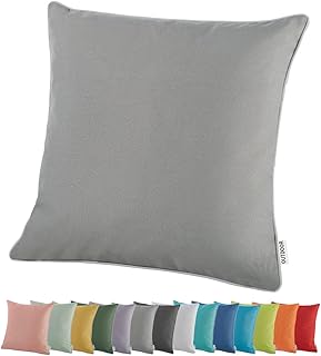 heimtexland ® Outdoor Lounge Dekokissen Lotus Effekt wetterfest schmutz- und wasserabweisend Garten Kissen 45x45 Outdoorkissen Typ551 Taupe
