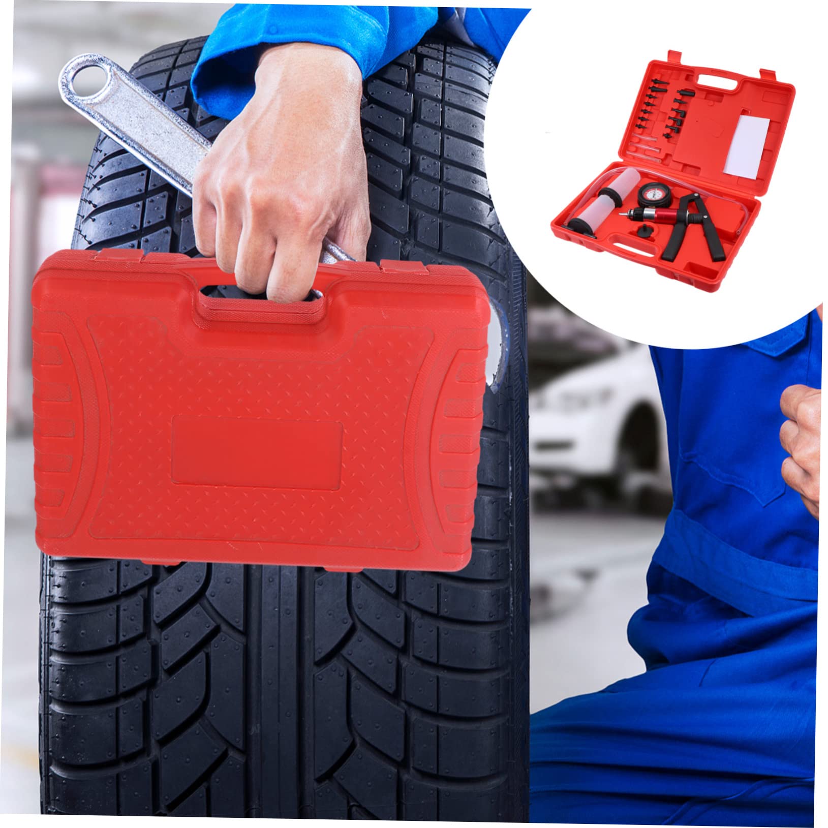 iplusmile Kit de Purga de Frenos para Coche Bomba de Vacío y Presión Manual para Cambio de Líquido de Frenos Taller o Hogar