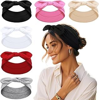 Tobeffect Bandana Headbands for Women Boho Style Solid Color