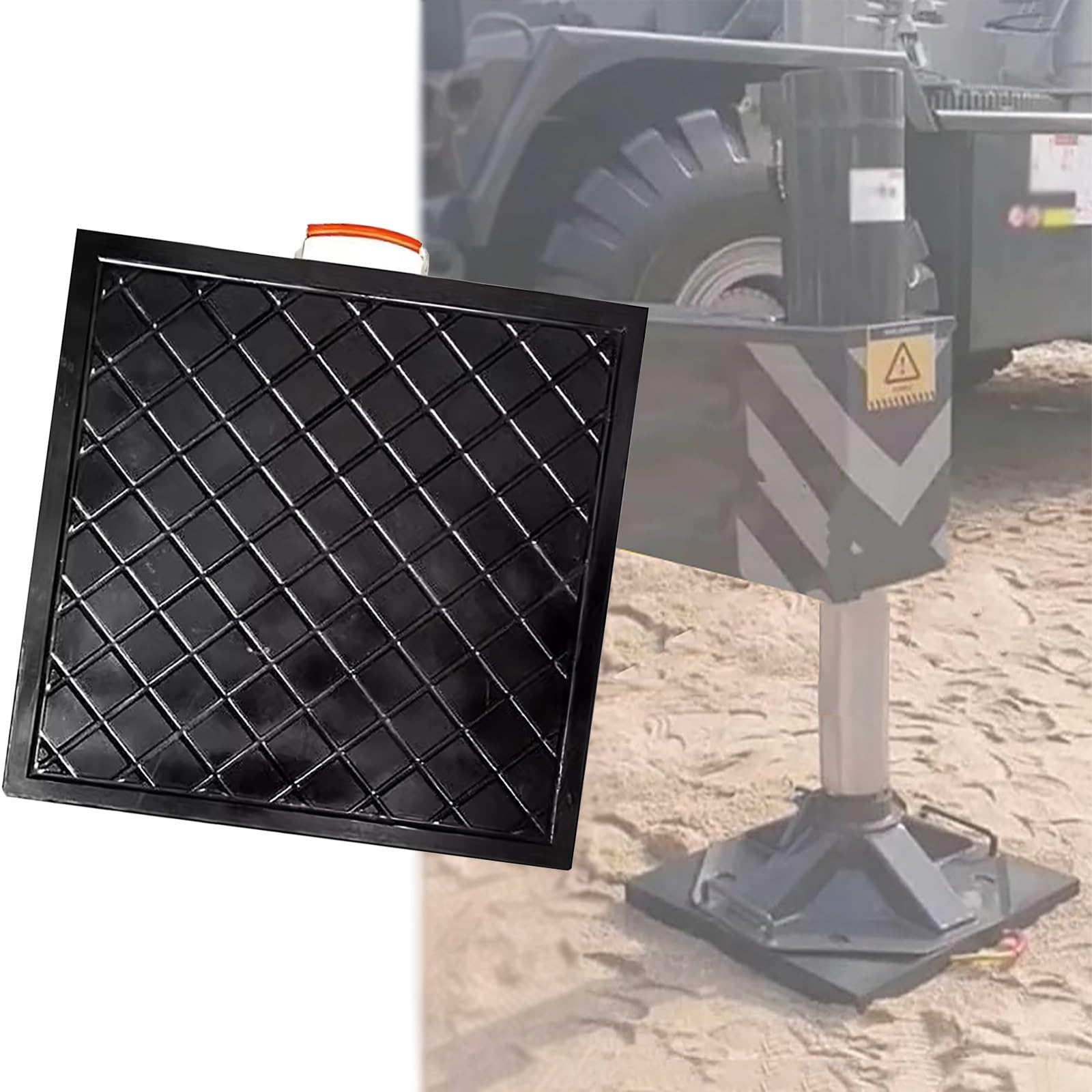 wagenheber auflage Runde, quadratische Fußplatte für Wagenheber, Wagenheber-/Auslegerpolster für Wohnwagen/Wohnmobile, große stapelbare Kranstabilisatorpolster – verhindert das Einsinken(Square,40x40x
