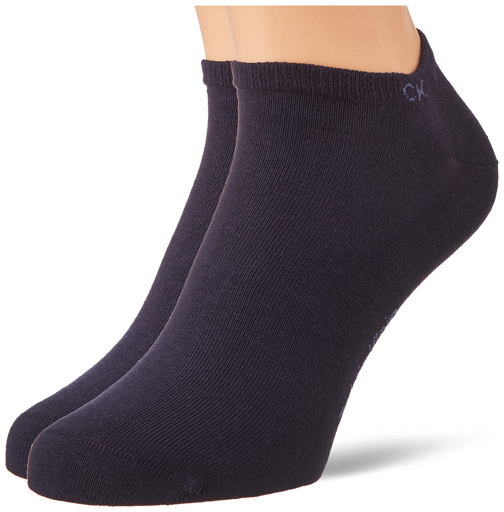 Calvin Klein mens Casual Men's Liner Socks 2 pack Sneaker, Navy, 43/46