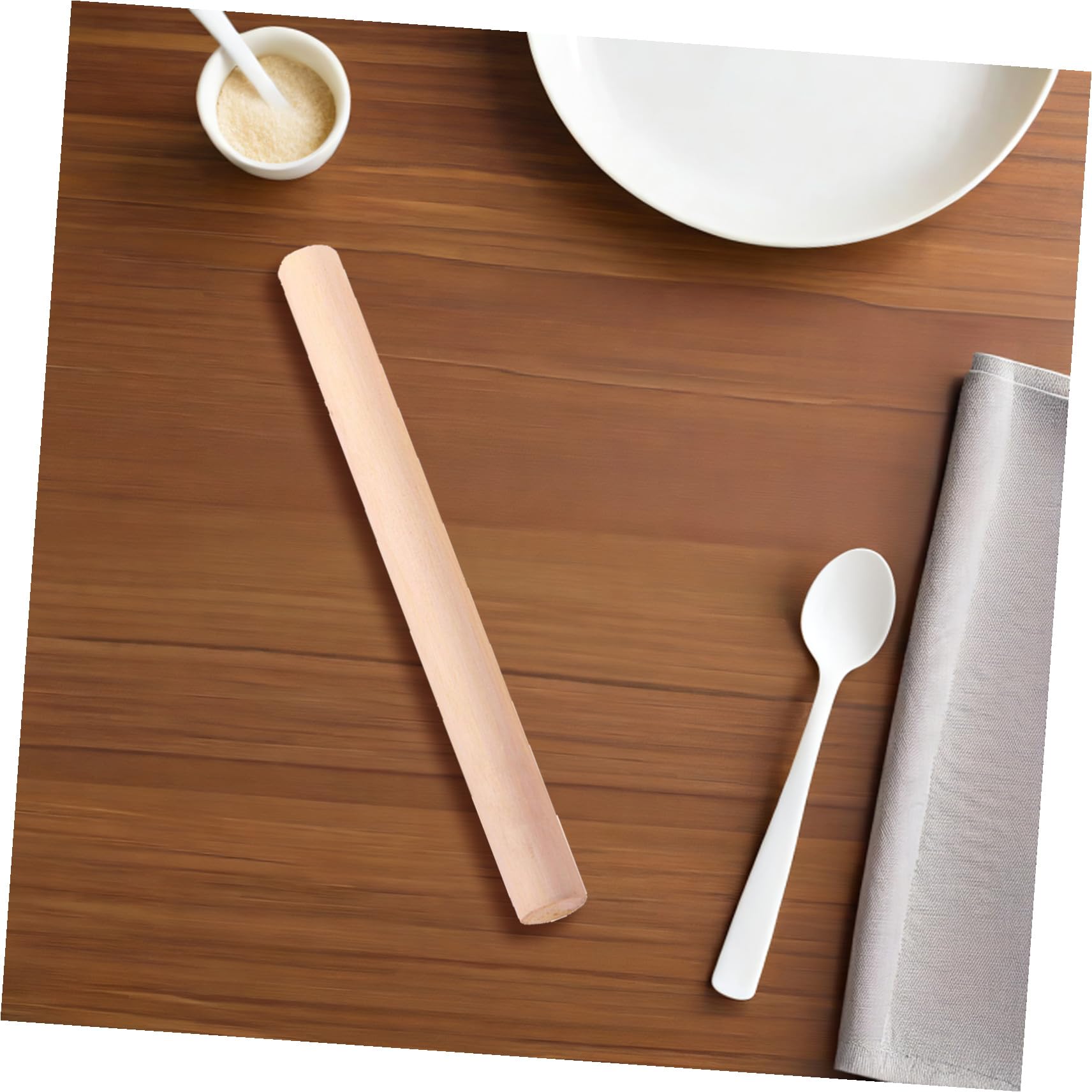 SUPVOX Rodillo de Madera para Extender Fondant y Amasar Masa, 30 CM, Set de 10 Piezas Antideslizantes, Utensilio para Repostería y Cocina Casera