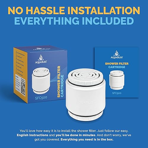 Miniatura 6 de AquaBliss HD Cartucho de repuesto para filtro de ducha de varias etapas para SF400 y SF500 - 48x Potencia de desintoxicación de alta resistencia.