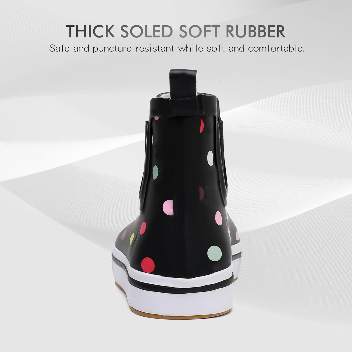 RAINANGEL Rain Boots for Women and Men,Unisex Ankle Rain Shoes Anti-Slipping Rainboots with Comfortable Lightweight Garden Rubber Rain Boot and Outdoor Work Shoes,Waterproof Fishing Deck Boots