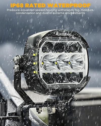 Miniatura 5 de Auxbeam Luces LED ultra anchas de doble cara de 270, 5 pulgadas, 174 W, DRL ámbar y luces antiniebla para todo terreno, luces antiniebla para todo