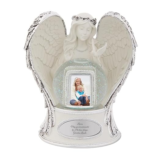 THINGS REMEMBERED Engraved Religous Guardian Angel Musical Snow Globe, Plays Pachelbel's Canon Music, Add Picture, Beautiful and Unique Gift (Free Customization)