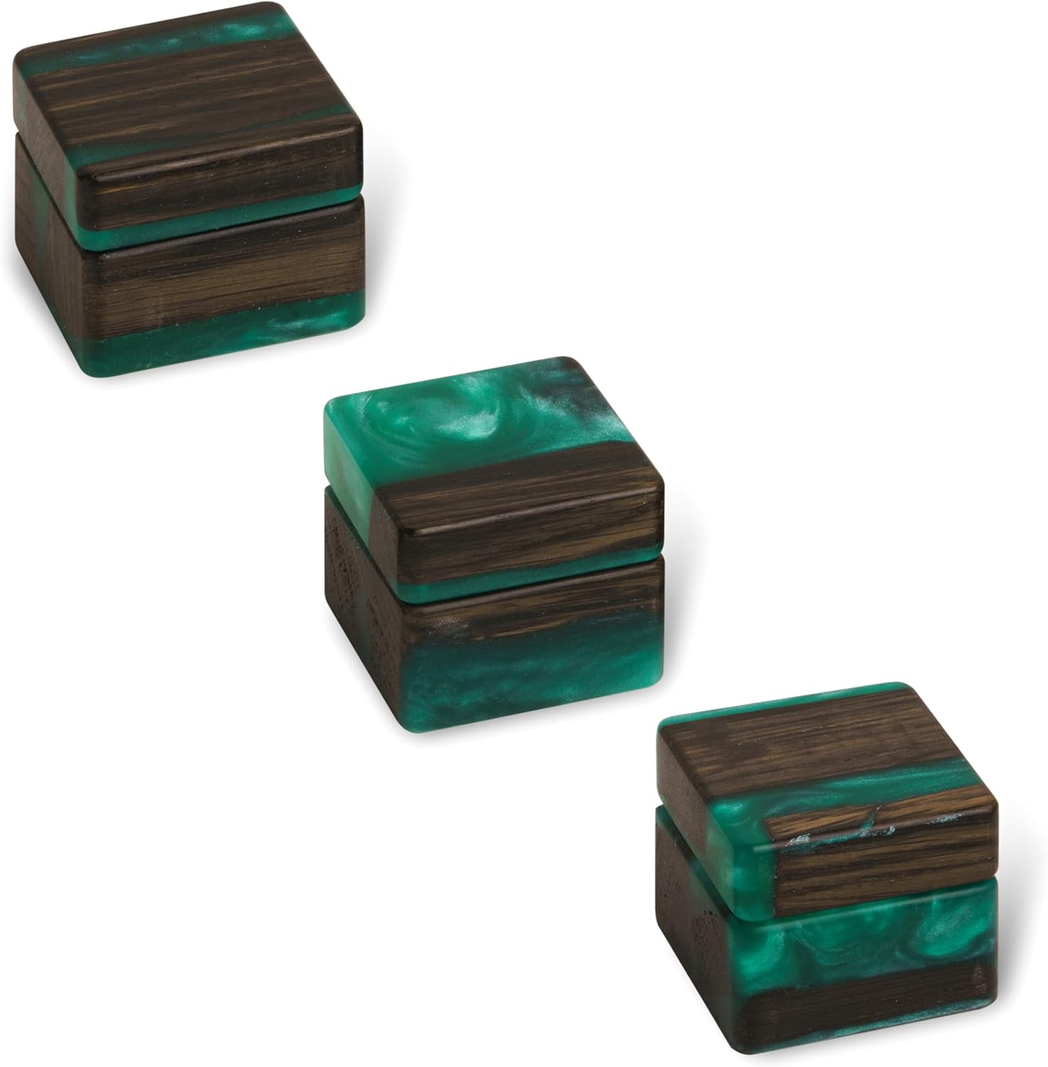 RWA Personalized Engagement Ring Box for Proposal – Unique Wedding Ring Holder Jewelry Display Case – Travel Jewelry Organizer Ring Bearer Box, Proposal Gift, Wedding Ring Box (Muse, green) - Image 7