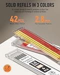 Nicpro 16 Pack Mechanical Carpenter Pencil Set with 42 Refills & Carbide Scribe Tool, Deep Hole Marker Construction Pencils Heavy Duty Woodworking Pencils Built-in Sharpener for Construction Architect