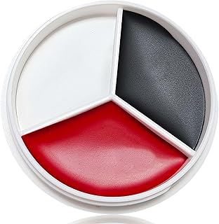 DuoZeng White Red Black Halloween Face Paint Makeup,Professional White Face Paint Clown Joker Cream Makeup Face Painting Kit,Body Paint for Halloween Zombie Costume Stage Cosplay