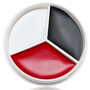 White Red Black Halloween Face Paint Makeup Kit, Professional Clown Joker Cream Makeup, Body Paint for Halloween Zombie Costume Stage Cosplay