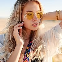 Vista 5 de Dohia Cadenas de gafas para mujer con cuentas para gafas de sol, soporte de cuerda para gafas de sol, soporte para correa D2-JSYJL