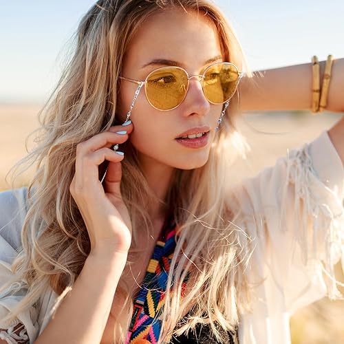 Miniatura 5 de Dohia Cadenas de gafas para mujer con cuentas para gafas de sol, soporte de cuerda para gafas de sol, soporte para correa D2-JSYJL