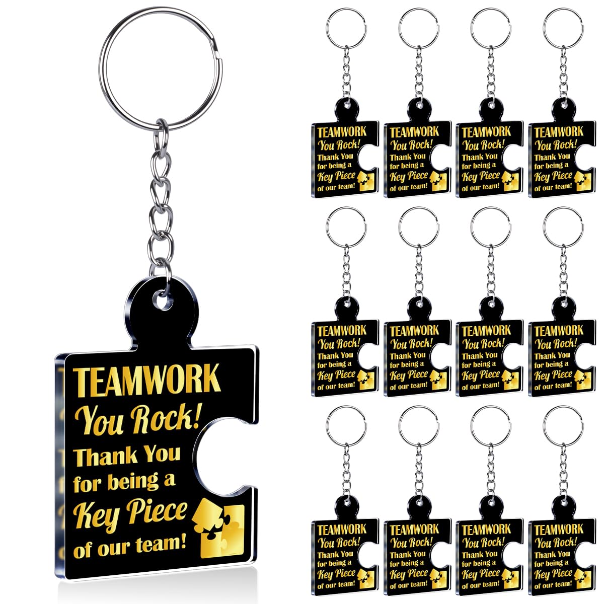 Team Appreciation Gifts Bulk Thank You Keychains for Coworkers