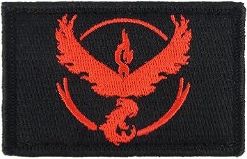 Team Valor Hook and Loop Fully Embroidered Morale Tags Patch Black