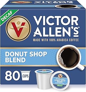 Decaf Donut Shop Blend, Medium Roast, 80 Count, Single Serve Coffee Pods for Keurig K-Cup Brewers