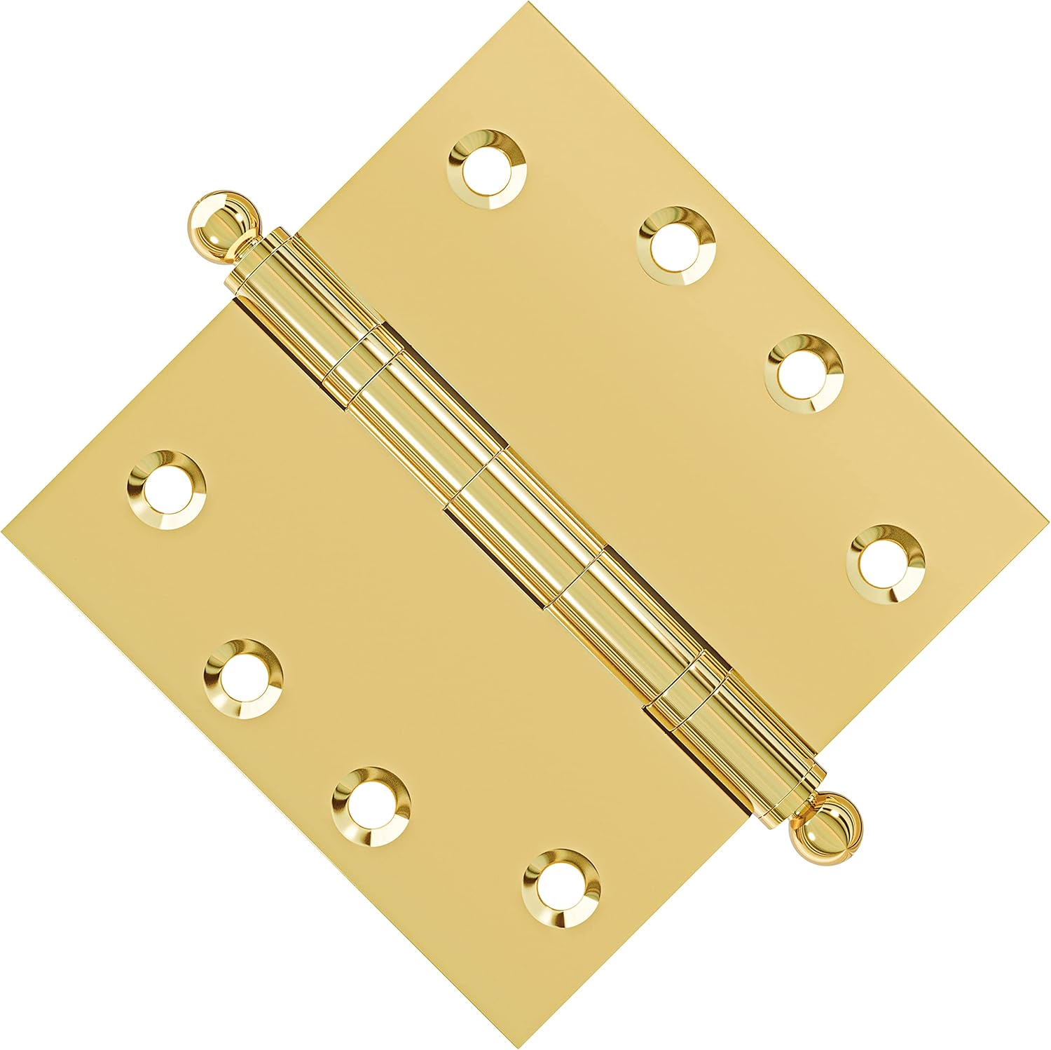 Best Deal Cheap 🛒 Finsbury Hardware Solid Brass Door Hinge Heavy Duty Ball Bearing Polished Shiny Gold 4x4 Inch with Decorative Screw-on Tips Included - Set of 3 Hinges (Polished Brass) Best Cyber Monday 🔥 Finsbury Hardware Solid Brass Door Hinge Heavy Duty Ball Bearing Polished Shiny Gold 4x4 Inch with Decorative Screw-on Tips Included - Set of 3 Hinges (Polished Brass)