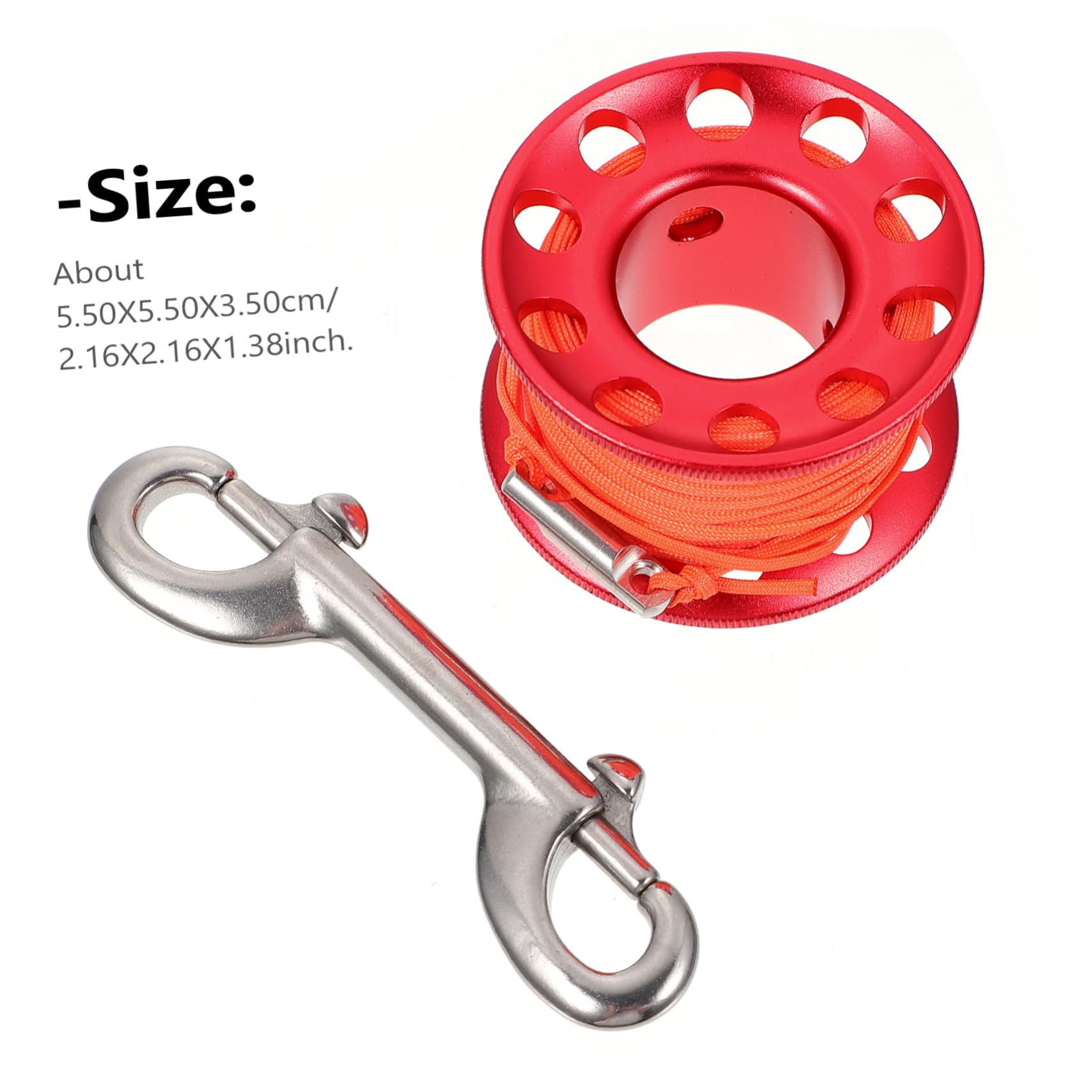 Holibanna 1Set Lightweight Diving Finger Reel with Guide Line Spool for Scuba Diving Cave Mapping and Underwater Search Activities