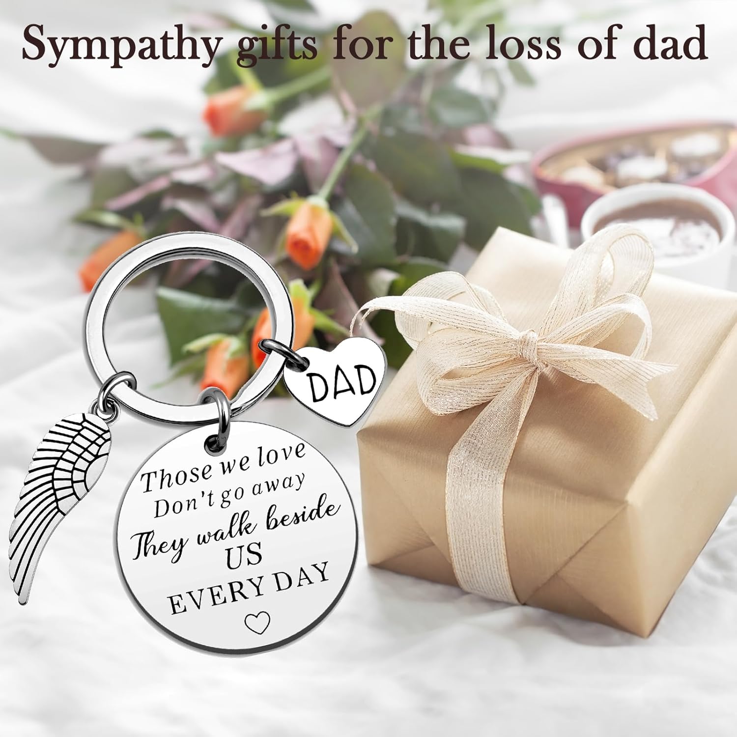 Sympathy Gifts for The Loss Of Dad Mom, Bereavement Memorial Gifts for Loss Of One-They Walk Beside Us Every Day - Image 6