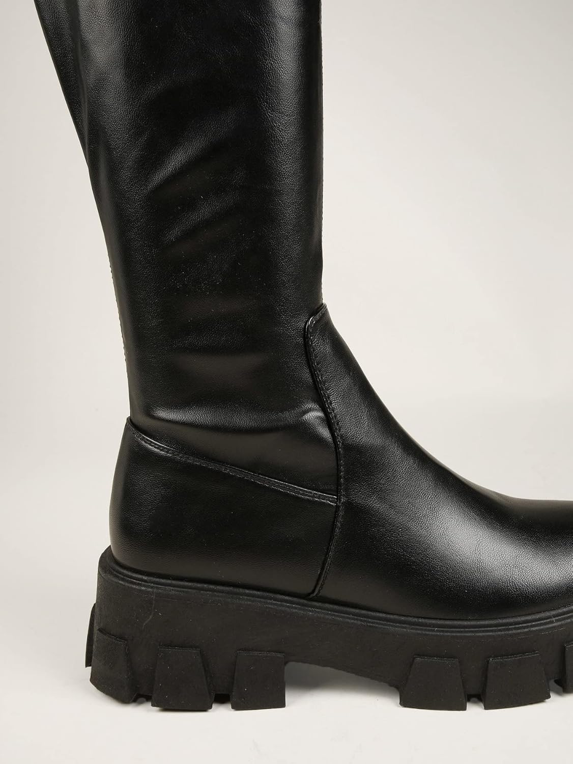 Wild Diva Premo-01 Women's Over The Knee Platform Lug Sole Heel Fashion Dress Boots