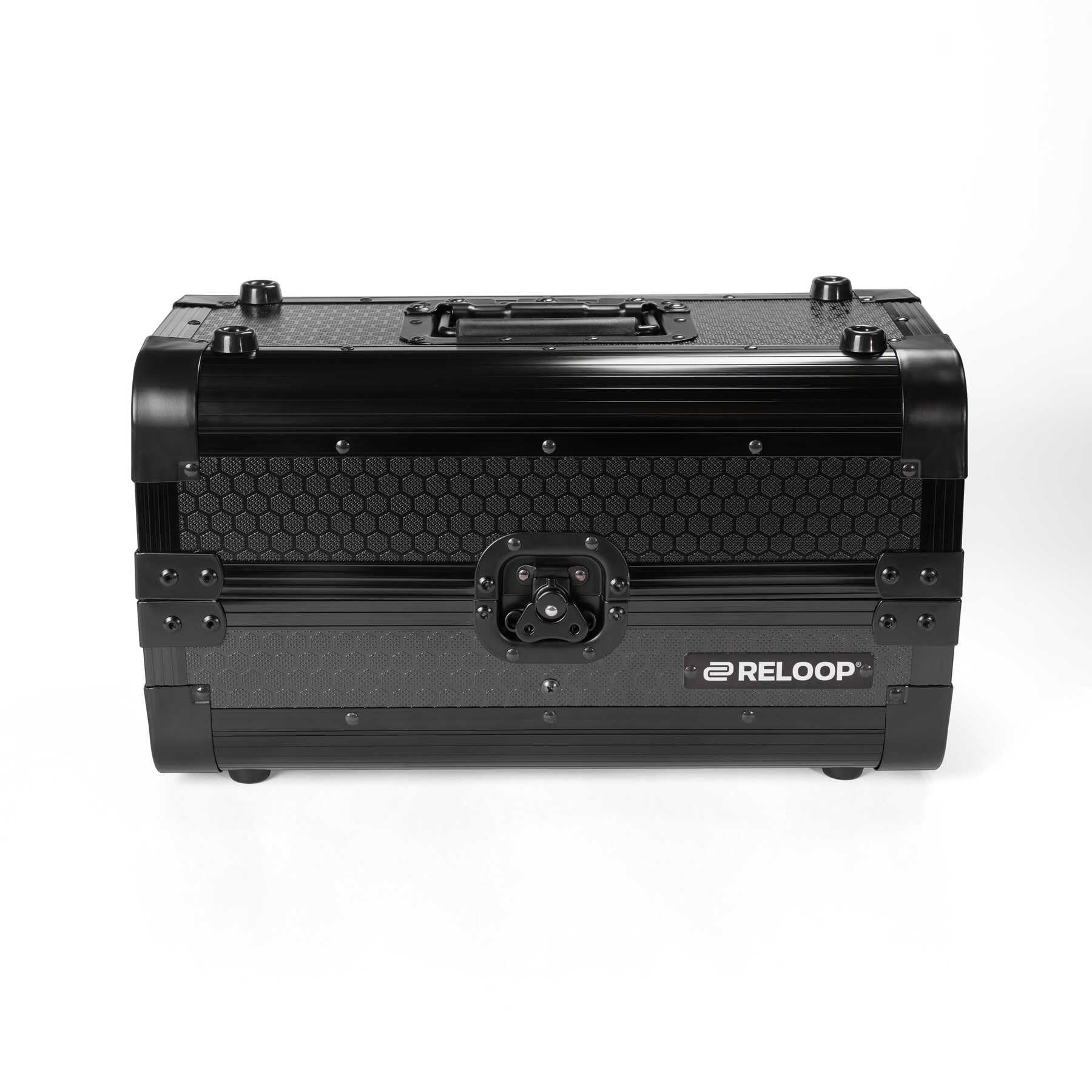 Reloop 7'' Record Case 150 Black - Robuste Konstruktion mit kratzfester Hexa-Oberfläche in mattem Schwarz