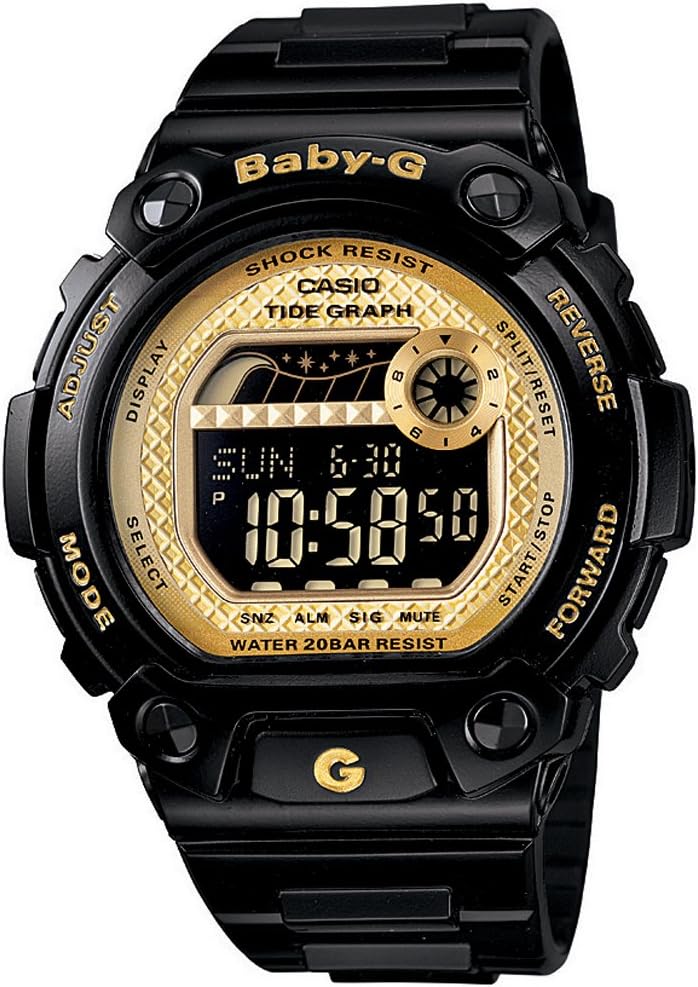 Casio Women's BLX100-1C Baby-G Shock Resistant Glide Black and Yellow Multi-Function Watch