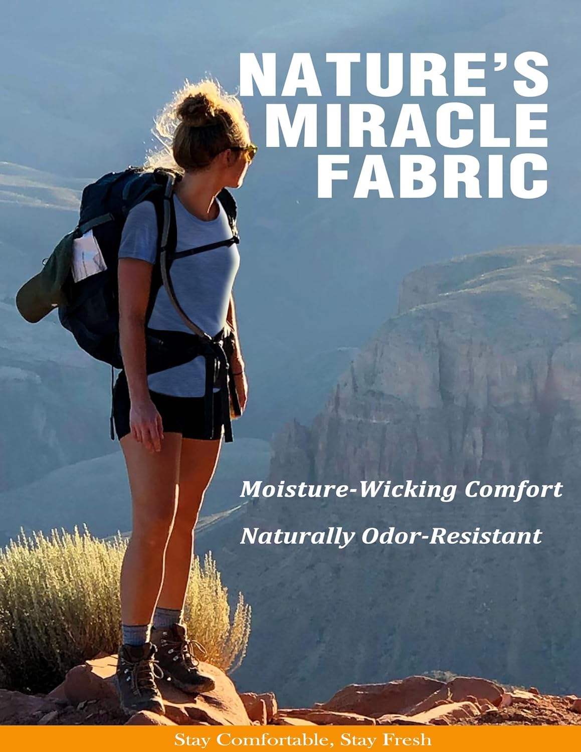 Merino Protect 100% Merino Wool T Shirts Women Crew Neck Tops Short Sleeve Odor Resistance Base Layer Travel Hiking Tee Shirt - Image 2