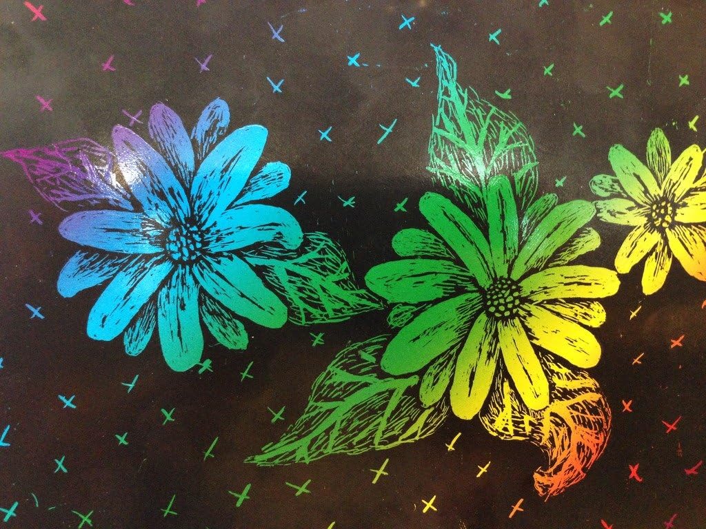 HAND JM-0278 Scratch Art Paper 26 cm x 19 cm Multicoloured 10 Sheets