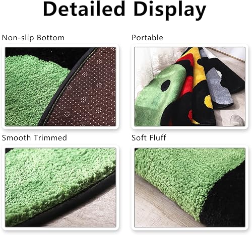 Miniatura 3 de Alfombra de baño de Tai Chi, alfombra de baño para ducha de Yin y Yang, alfombra de baño absorbente de agua, alfombra de piso redonda, suave, lanuda