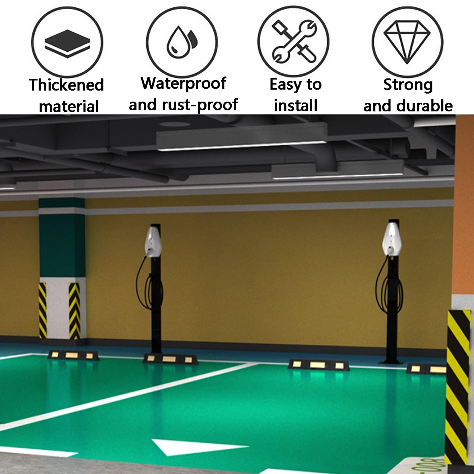 Pedestal Single per Wallbox di Ricarica EV, Supporto Universale per Wallbox e Palo di Montaggio con Gancio, Impermeabile e Resistente, Resiste Facilmente Alle Intemperie, Sicuro