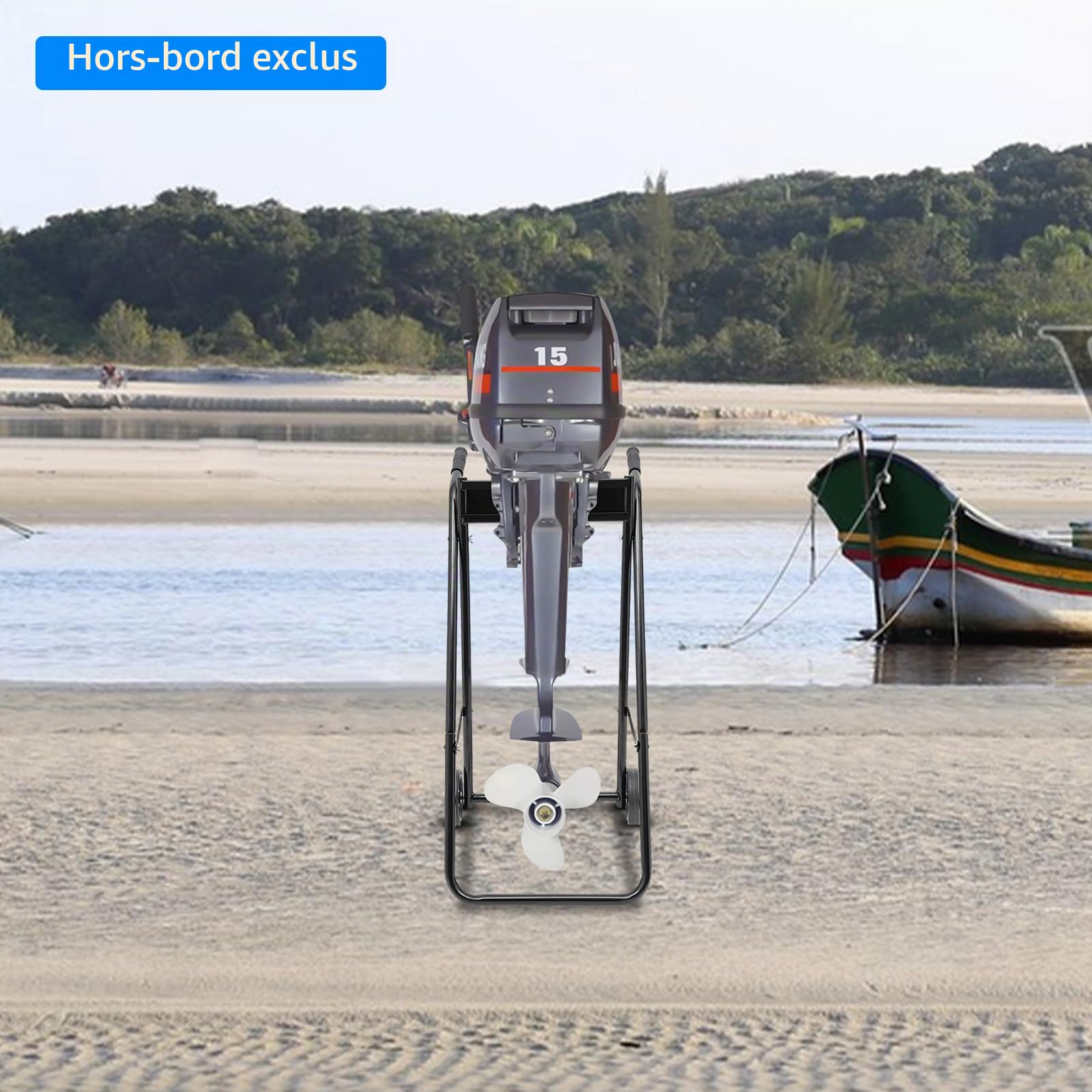 Support de moteur hors-bord, chariot de transport pliable, jusqu'à 70 kg