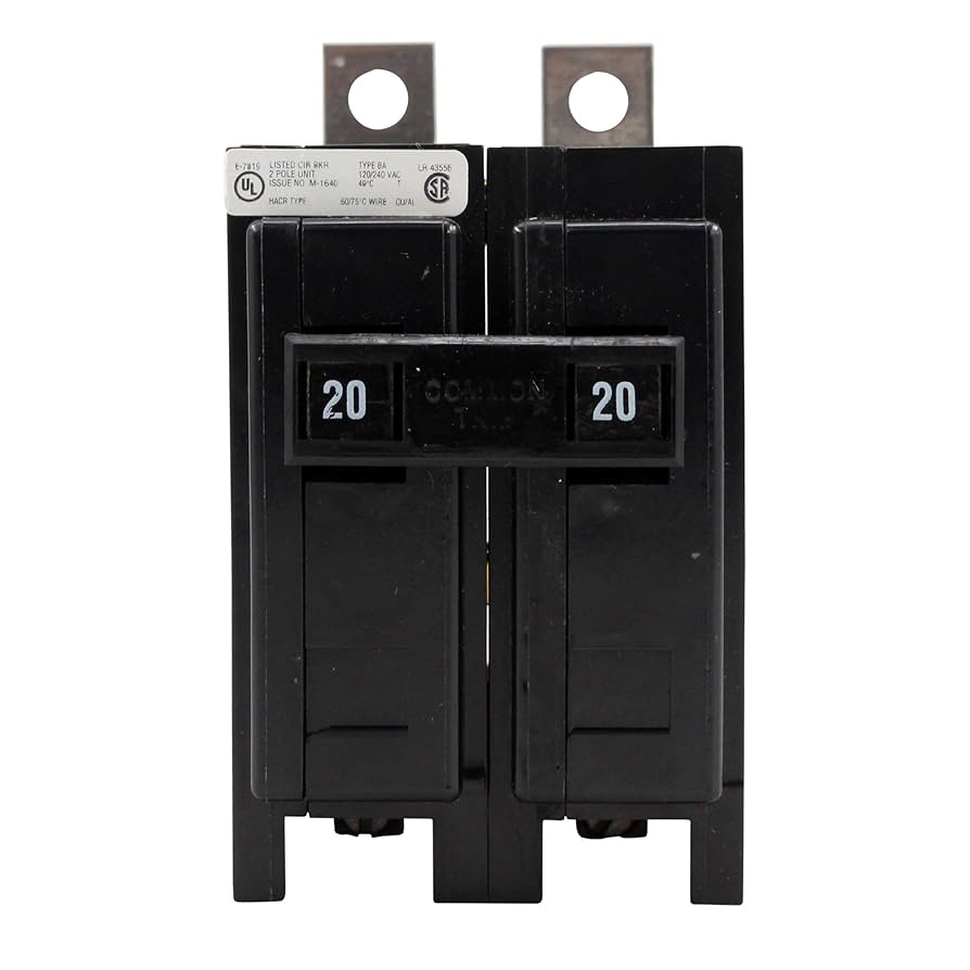Cutler Hammer BAB2020 20A 2 Pole Circuit Breaker by Eaton