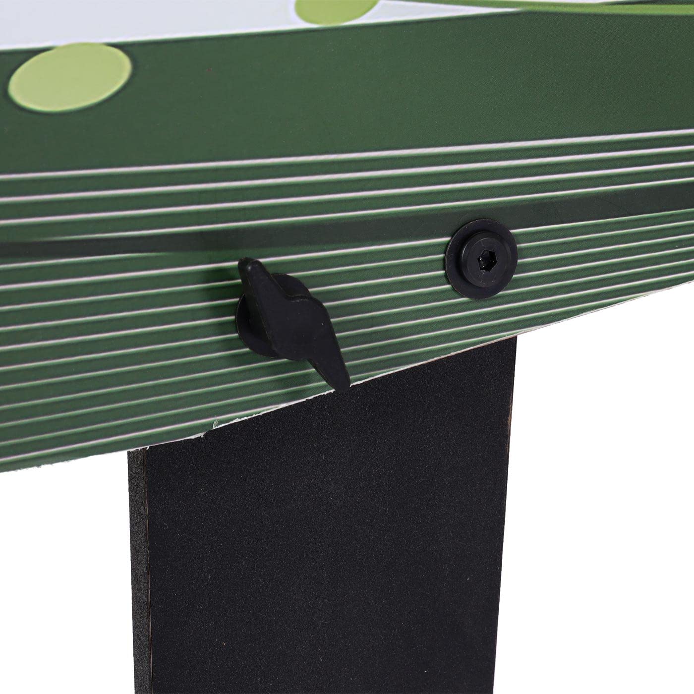 Mendler - Futbolín de mesa London, mesa de fútbol de mesa plegable 84x121x105 - blanco/verde con motivo de fútbol
