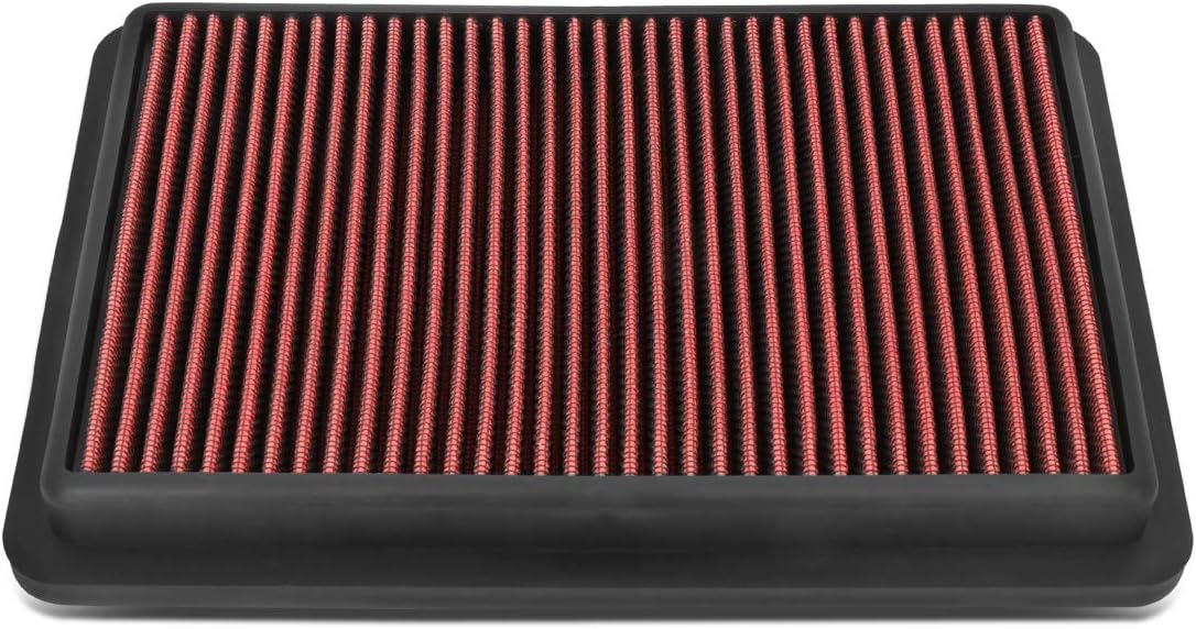 DNA Motoring AFPN-184-RD Washable Drop In Panel Air Filter Enhance Engine Performance Power & Acceleration Improve [Compatible with 12-18 Mazda 3 2.0L 2.3L 2.5L / 13-18 CX-5 2.0L 2.5L / 14-18 6 2.5L]