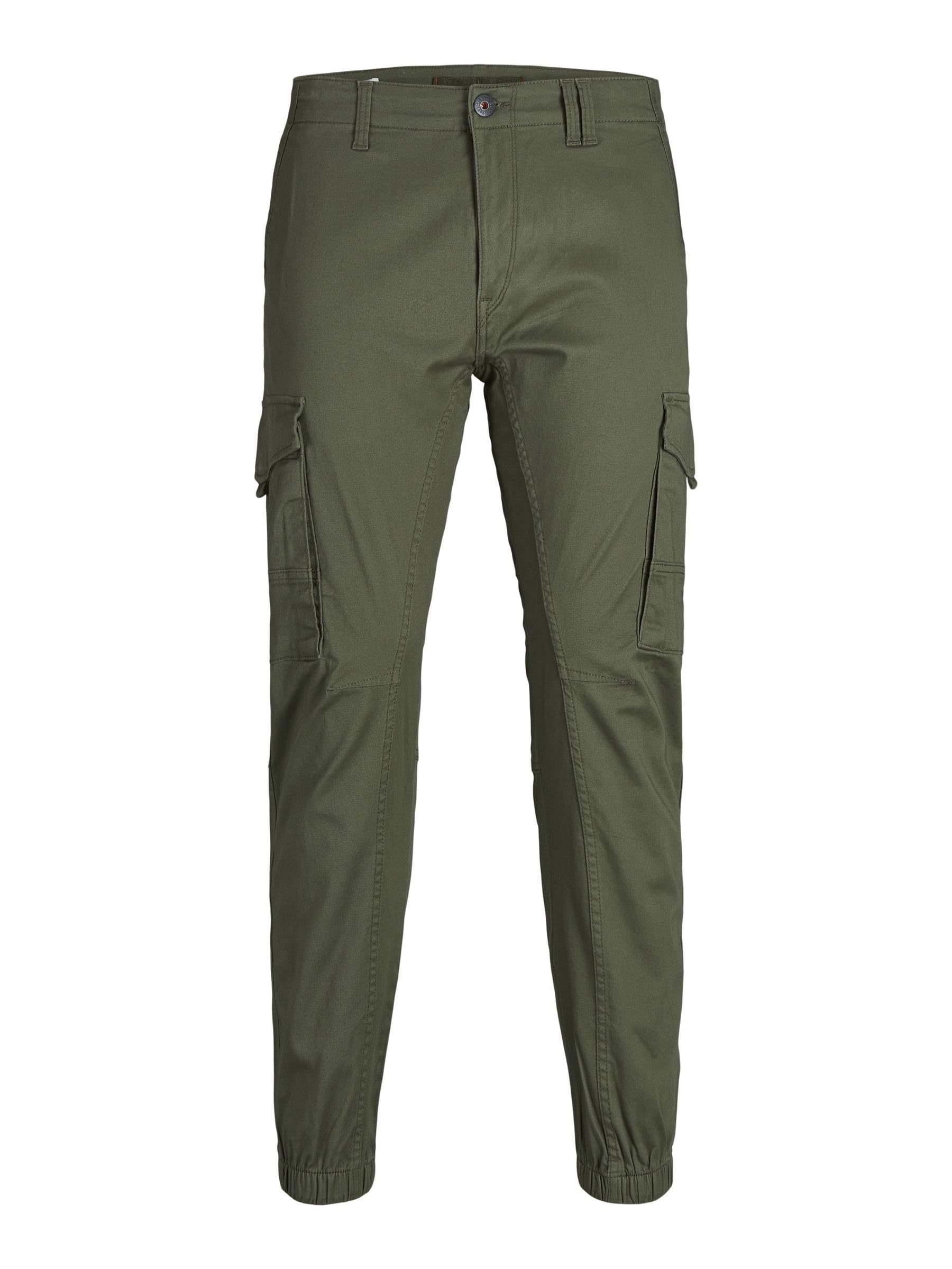 JACK & JONES Jjipaul Jjflake, Pantaloni da Uomo, Verde Scuro, 33W / 32L