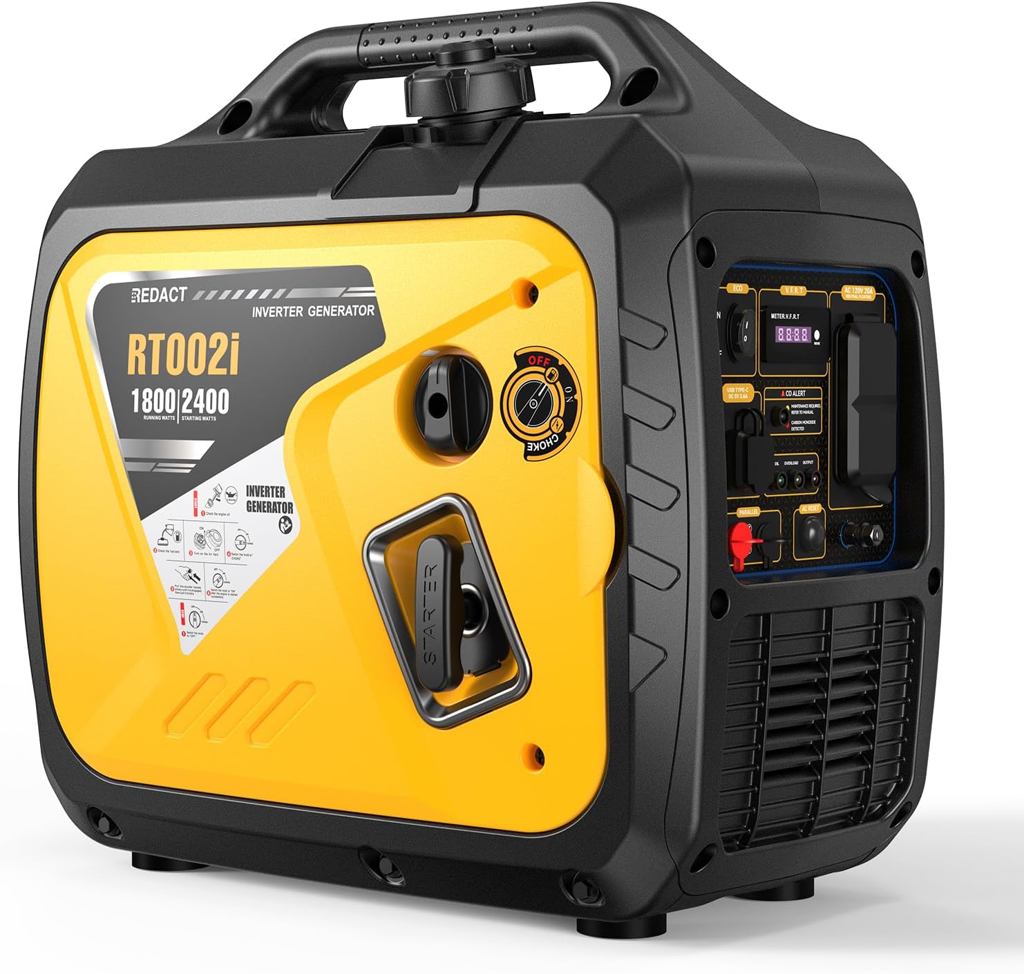 2400W Lightweight Portable Inverter Generator with Clean Power for Home