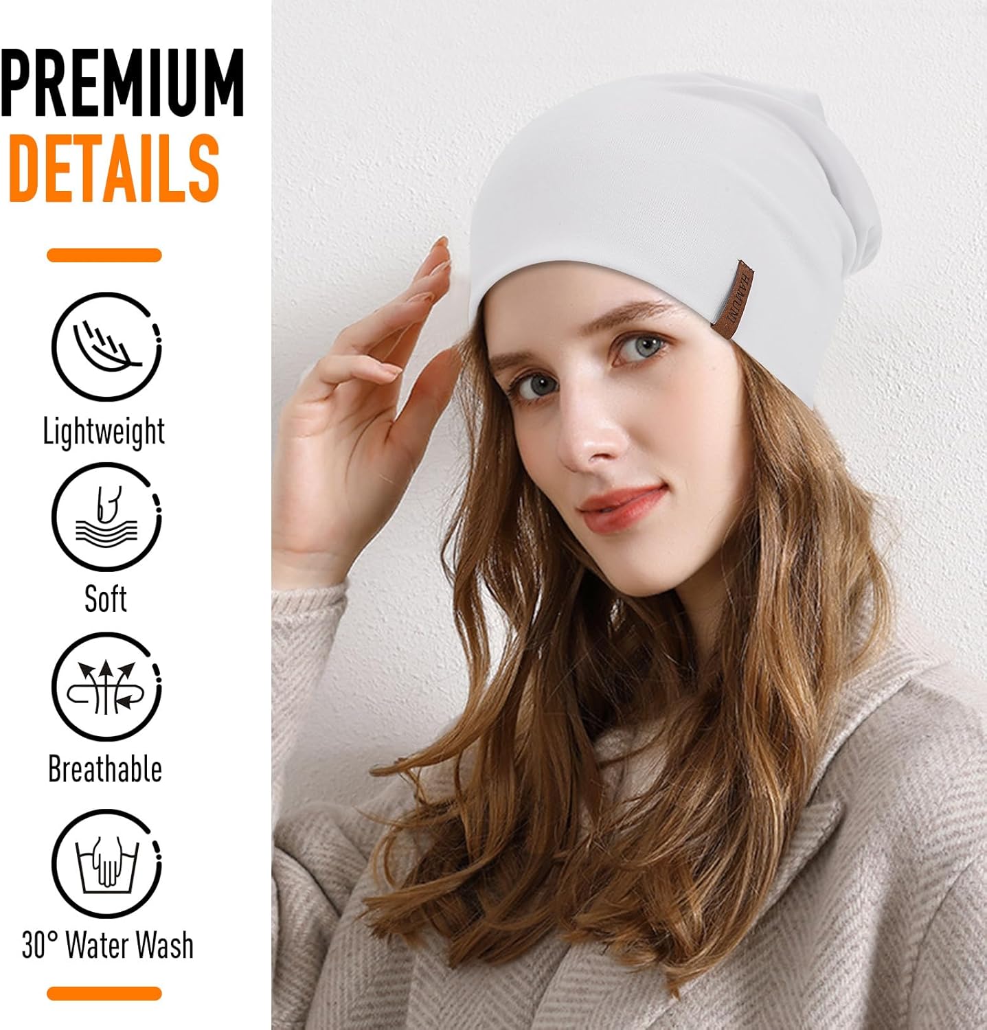 Slouchy Beanie for Women Cotton Beanies Hats Men Lightweight Soft Chemo Headwear Warm Skull Cap for All Seasons
