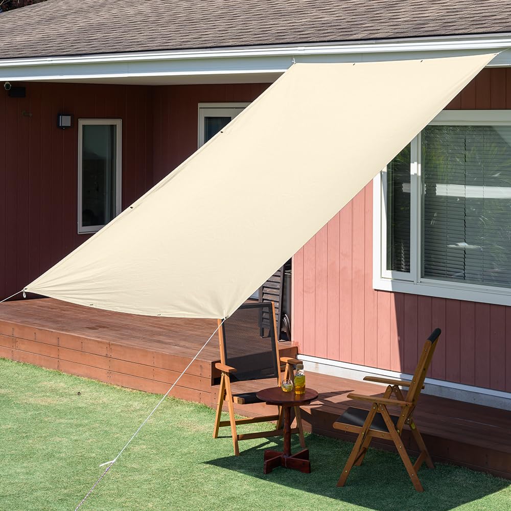 サンシェード　600cm×400cm ベージュ色　袋開封したのみ サンシェード 600cm×400cm ベージュ色 袋開封したのみ - メルカリ