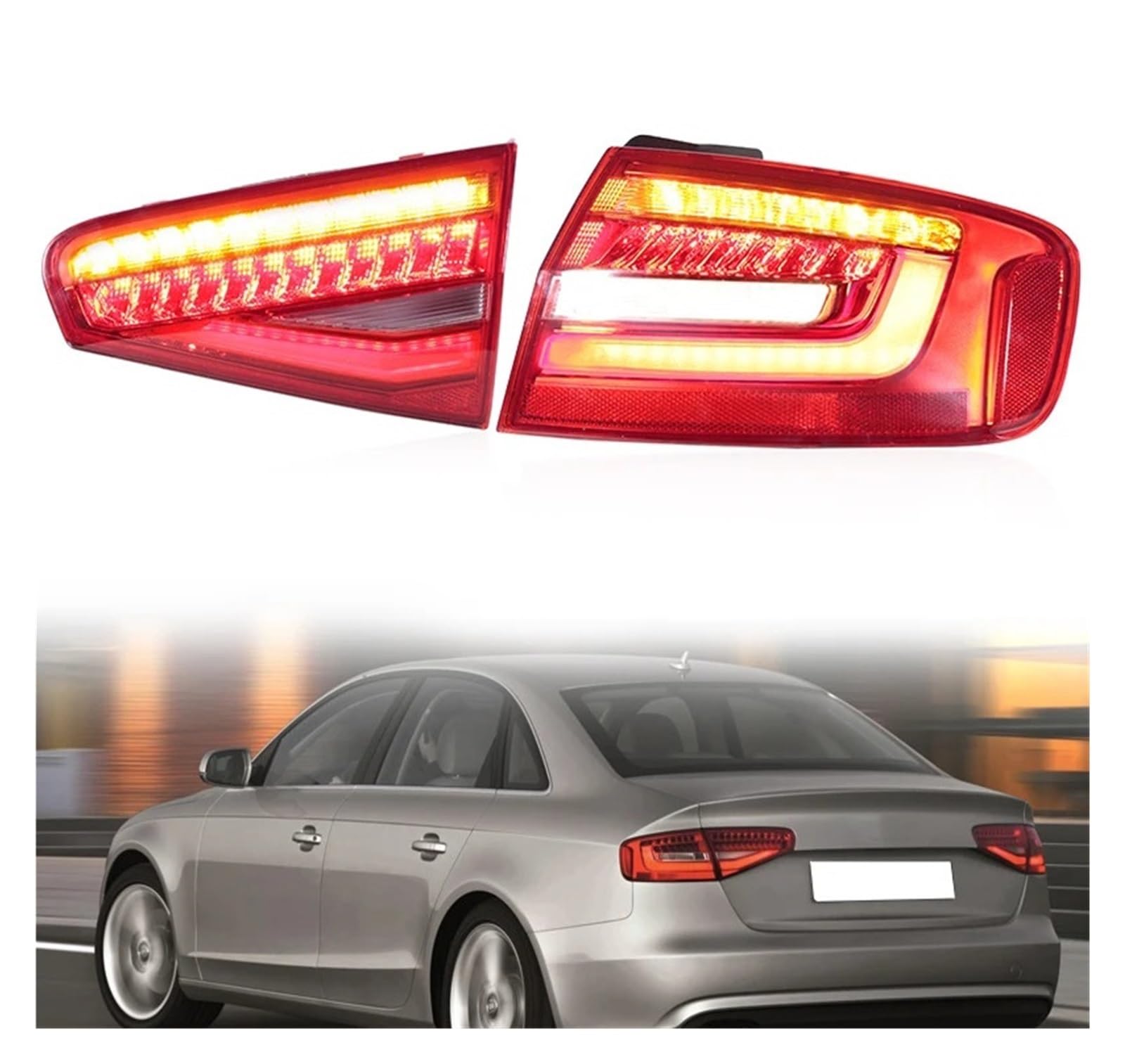 Conjunto piloto trasero coche Luz Trasera De Coche Para A4 B8.5 2013-2016 A4L Conjunto Freno LED Señal 8K5945095A 8K5945094A Reemplazo Accesorios