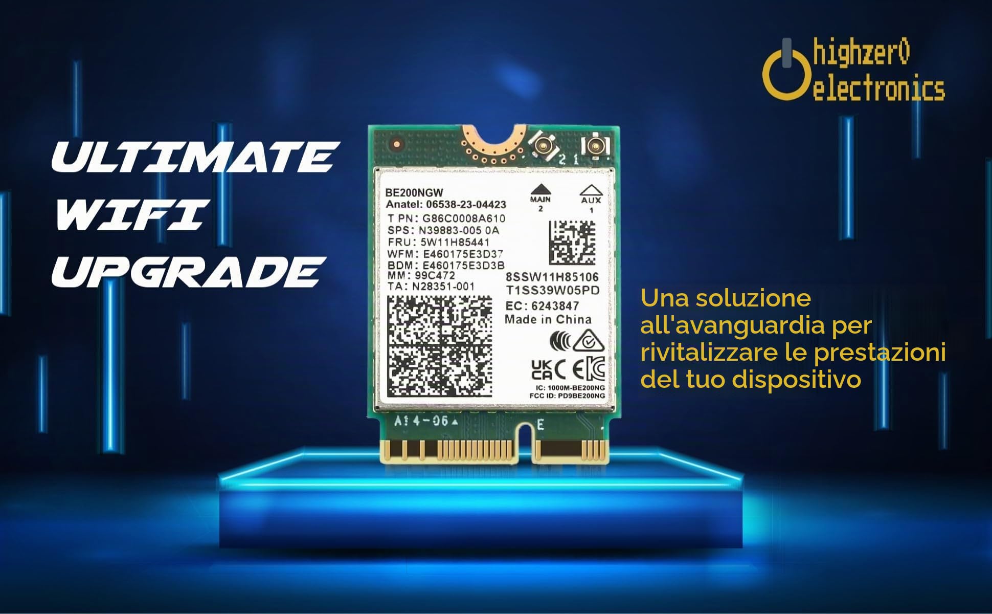 BE200 WiFi 7 Card | M.2 PCIe WiFi Card | Tri-Band 2.4/5/6 GHz | Up to 5.8 Gbps | Gaming WiFi Card for PC | Supports Bluetooth 5.4 & Intel PCs with Windows 10/11 | BE200NGW