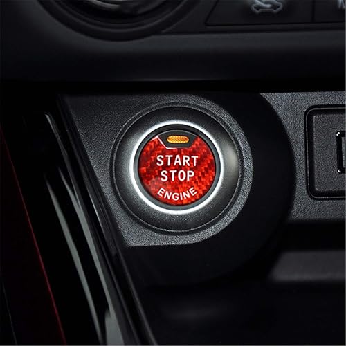 MJVisun Adhesivo para interruptor de arranque de encendido rojo para Nissan Altima Lannia March Maxima Murano Sunny Sylphy Terra Tiida Start Stop