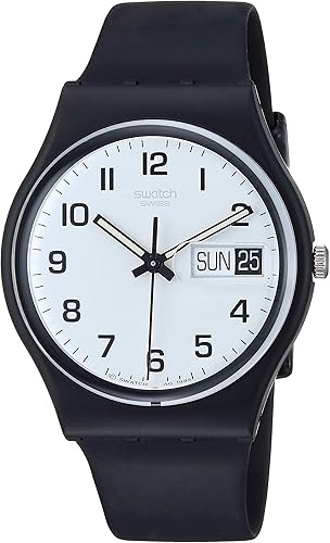 Swatch GB743 Once Again Reloj de plástico negro para mujer