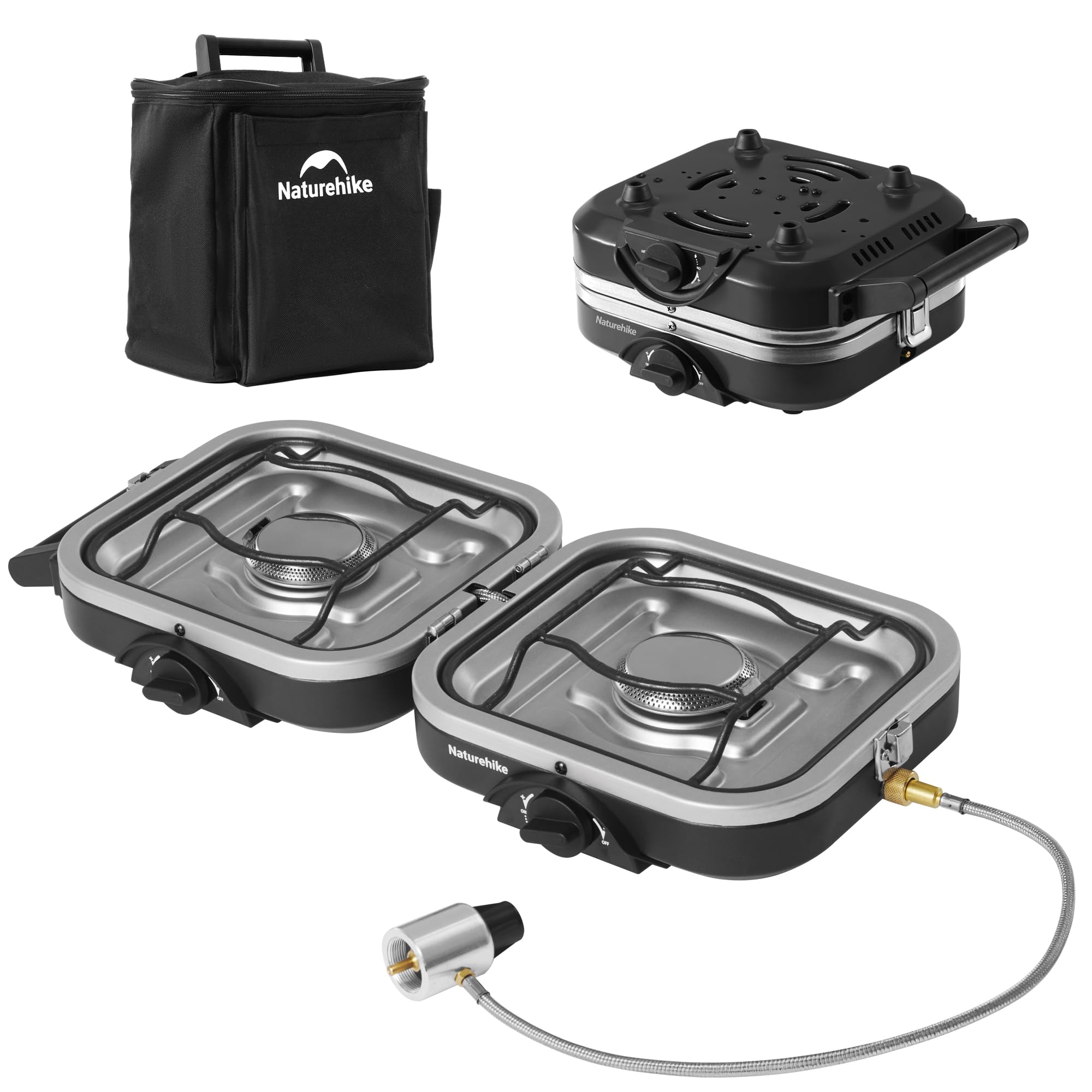 Amazon.com: Naturehike Upgraded Folding Gas Stove 2 Burner Camping