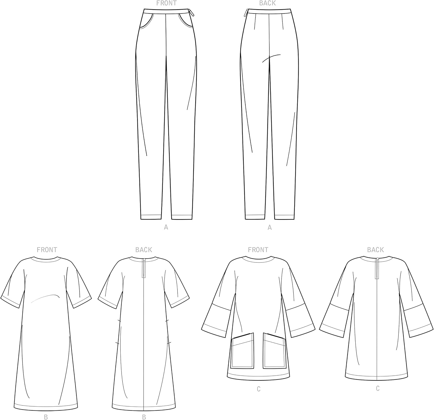 Simplicity Sewing Pattern S9183 - Misses' Tunic, Top, Dress & Legging, Size: A (XS-S-M-L-XL-XXL)