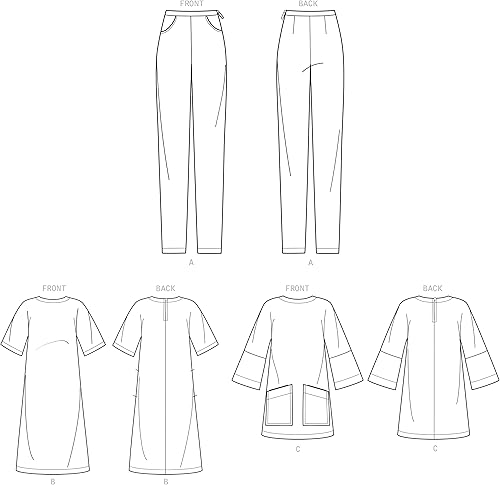 Miniatura 4 de Simplicity Patrón de costura S9183 - Túnica de señorita, top, vestido y leggings, Talla: A (XS-S-M-L-XL-XXL)