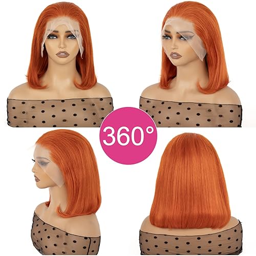 Miniatura 2 de RLHAIR Peluca de cabello humano Bob de 13 x 4 HD con encaje frontal para mujeres negras, pelucas de cabello humano virgen brasileño, densidad del