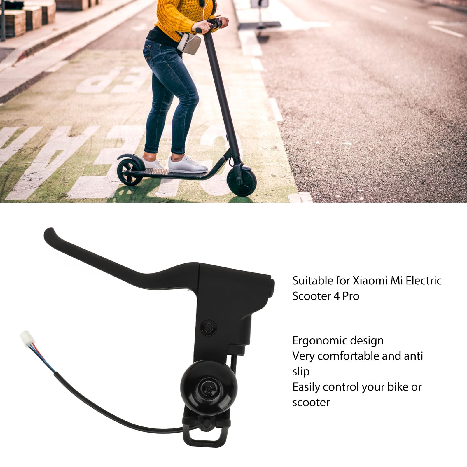 BuyWeek Leva Freno Scooter Elettrico per Xiaomi 4 PRO, Leva della Maniglia del Freno in Lega di Alluminio Leve Freno per Monopattino Elettrico
