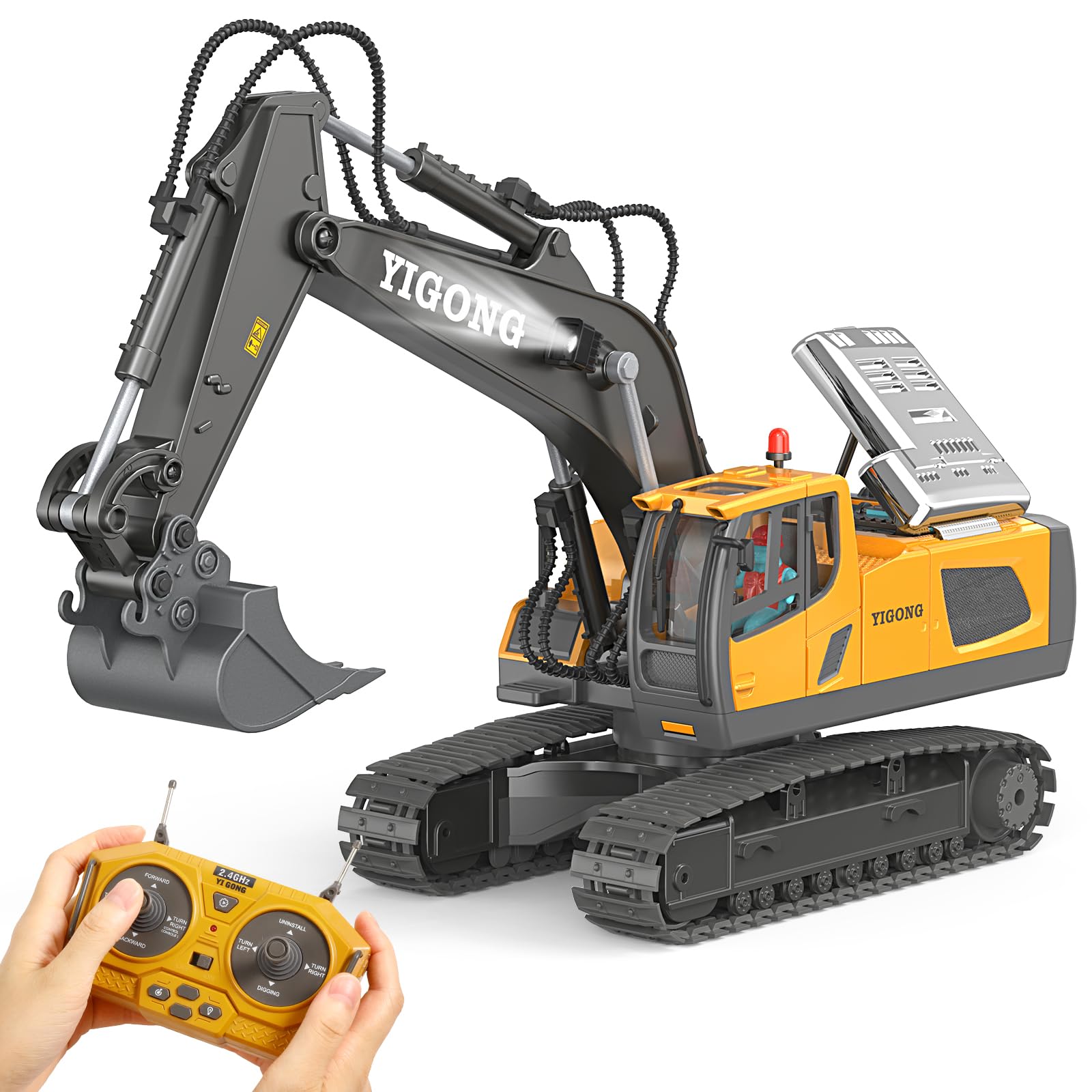 Remote Control Excavator Toys for 6 Year Old Boys Birthday Gifts