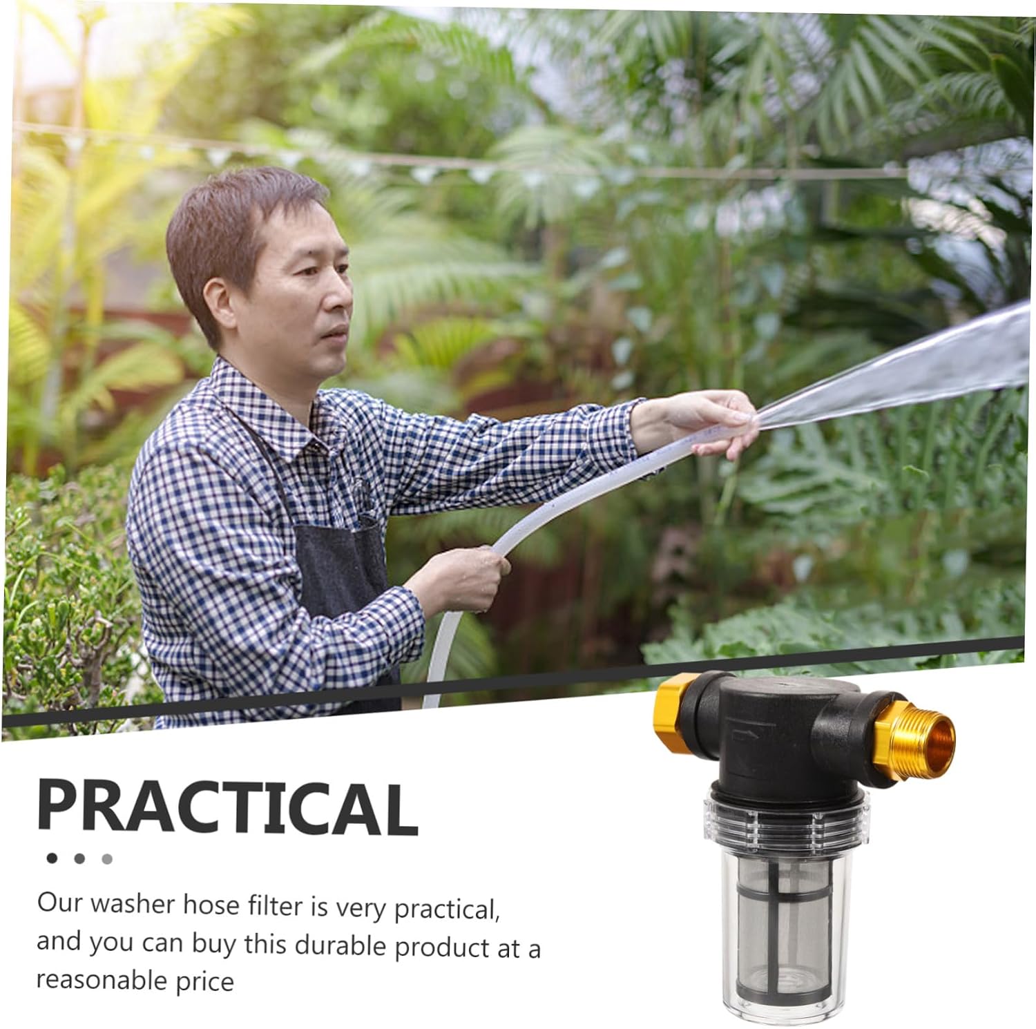 BESPORTBLE High Pressure Sediment Filter Water Filter for Washing Garden Hose Lightweight Easy to Install and Use